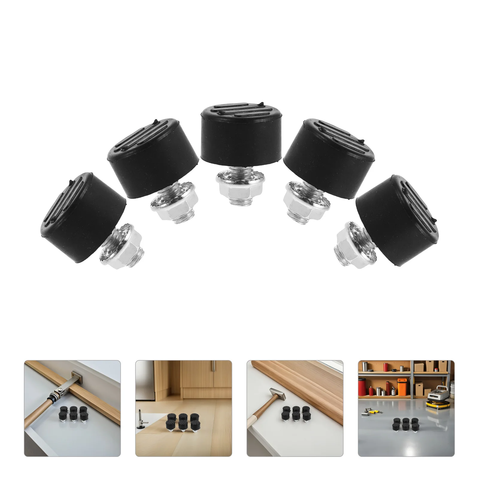 

10Pcs Motorcycle Kickstand Pads Rubber Shock Absorber Stable Support Anti-Vibration Side Stand Extension Plates