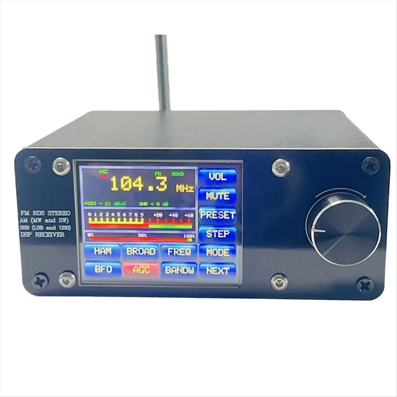 A07I SI4732 Full-Wave Band Radio Receiver FM LW MW SW SSB Support Broadcast Searching 2.4inch Touching Screen Receiver