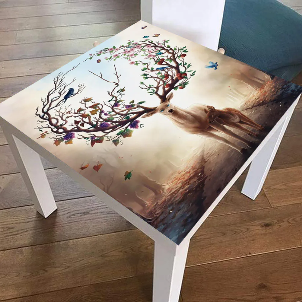 55x55CM 농촌 스타일 PVC 테이블 스티커 카페 바 자체 접착 DIY 데스크 리노베이션 데칼 방수 식탁보 커버 장식