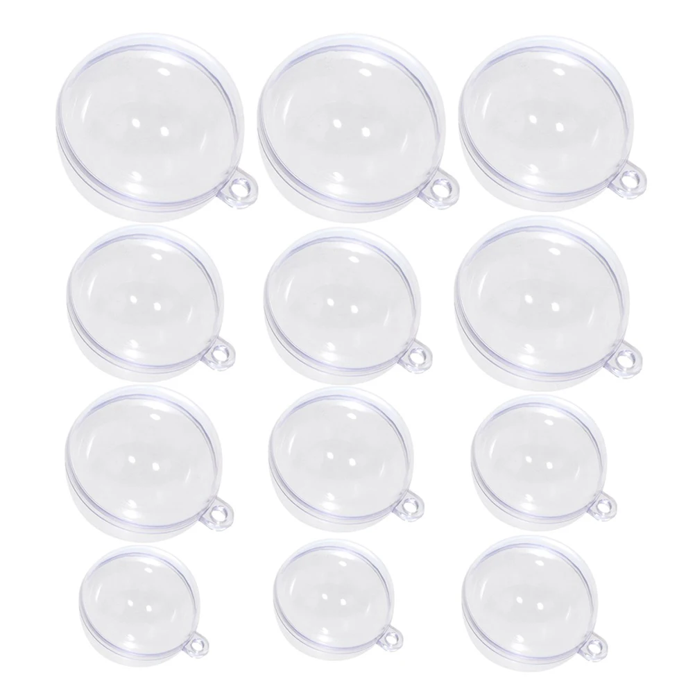 

Transparent Plastic Ball Hollow Sphere Clear Storage Cookies Gifts Christmas Tree Hanging Eco Reusable Home Decor