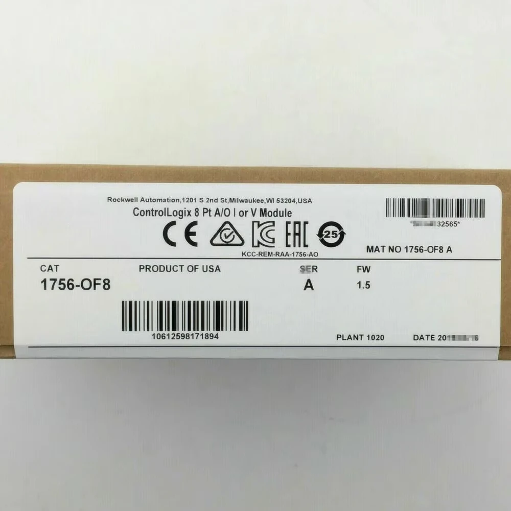 Nuevo módulo de salida 1756-OF8 SER A ControlLogix de 8 puntos sellado de fábrica PLC 1756OF8