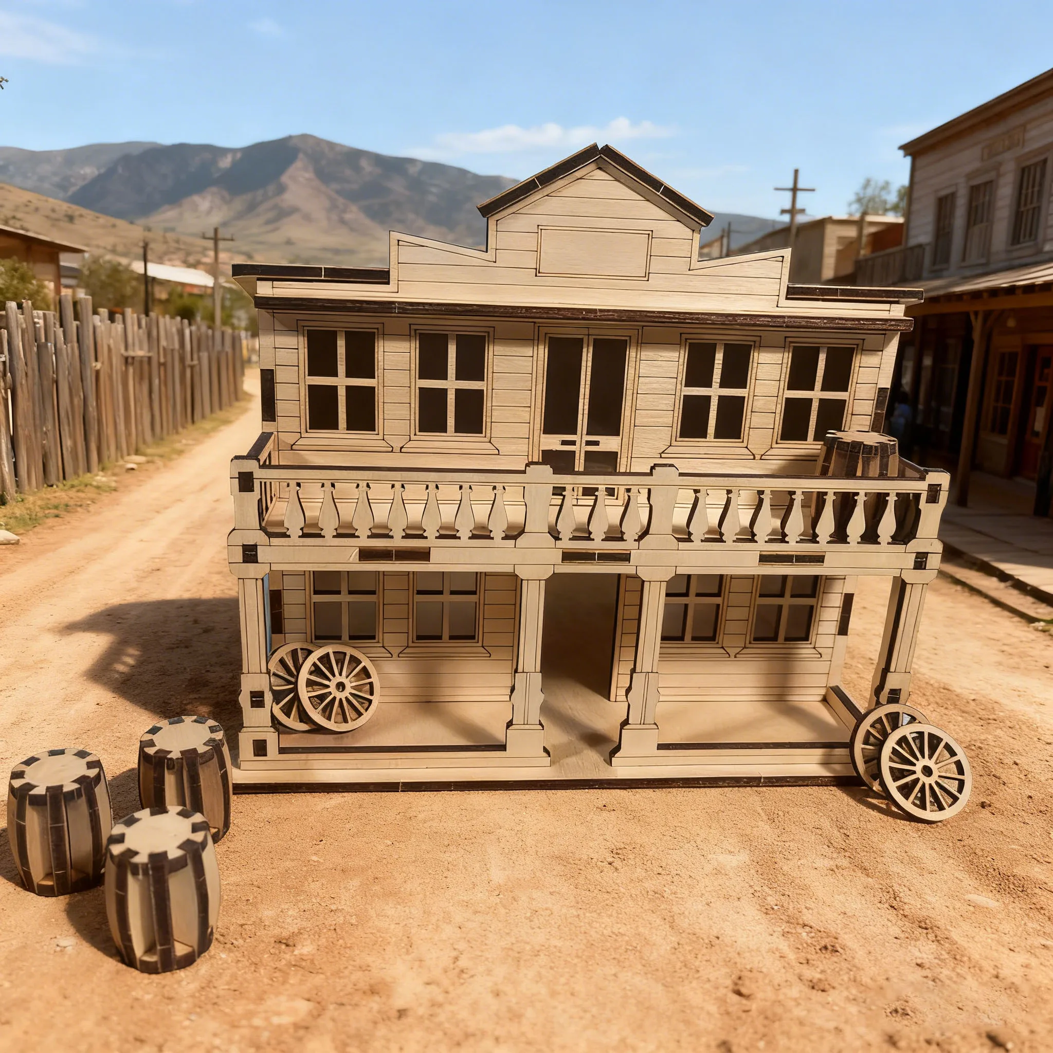 Casa de Madera para Armar, Rompecabezas 3D Creativo, Modelo de Casa para Ensamblar, Perfecto como Regalo Festivo o Decoración del Hogar, Desarrolla la Destreza Manual