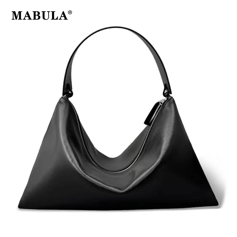 

MABULA Black Cow Genuine Leather Small Cell Phone Purse for Women Simple Design Clutch Handbag Luxury Elegant Square Ladies Bag