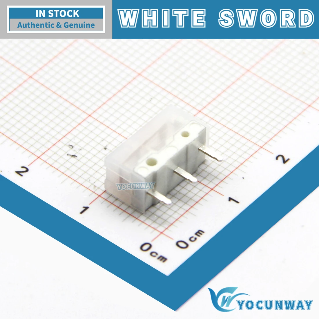 New Original Kailh White Sword Micro Switch 100 Million Lifespan Click Gaming Mouse Switches 3 Pin White Dot