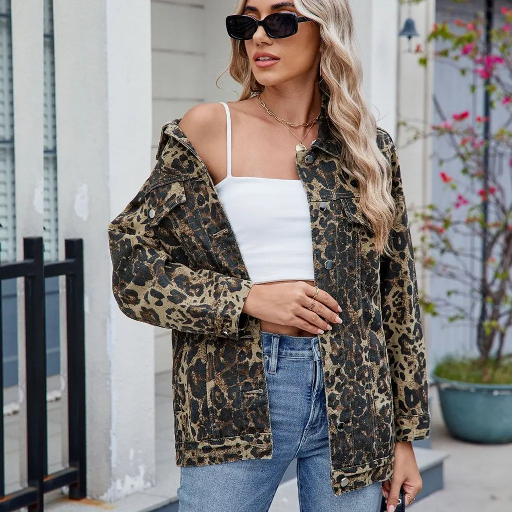 Women's Slim Fit Retro Classic Denim Jacket Loose Style for All-Match