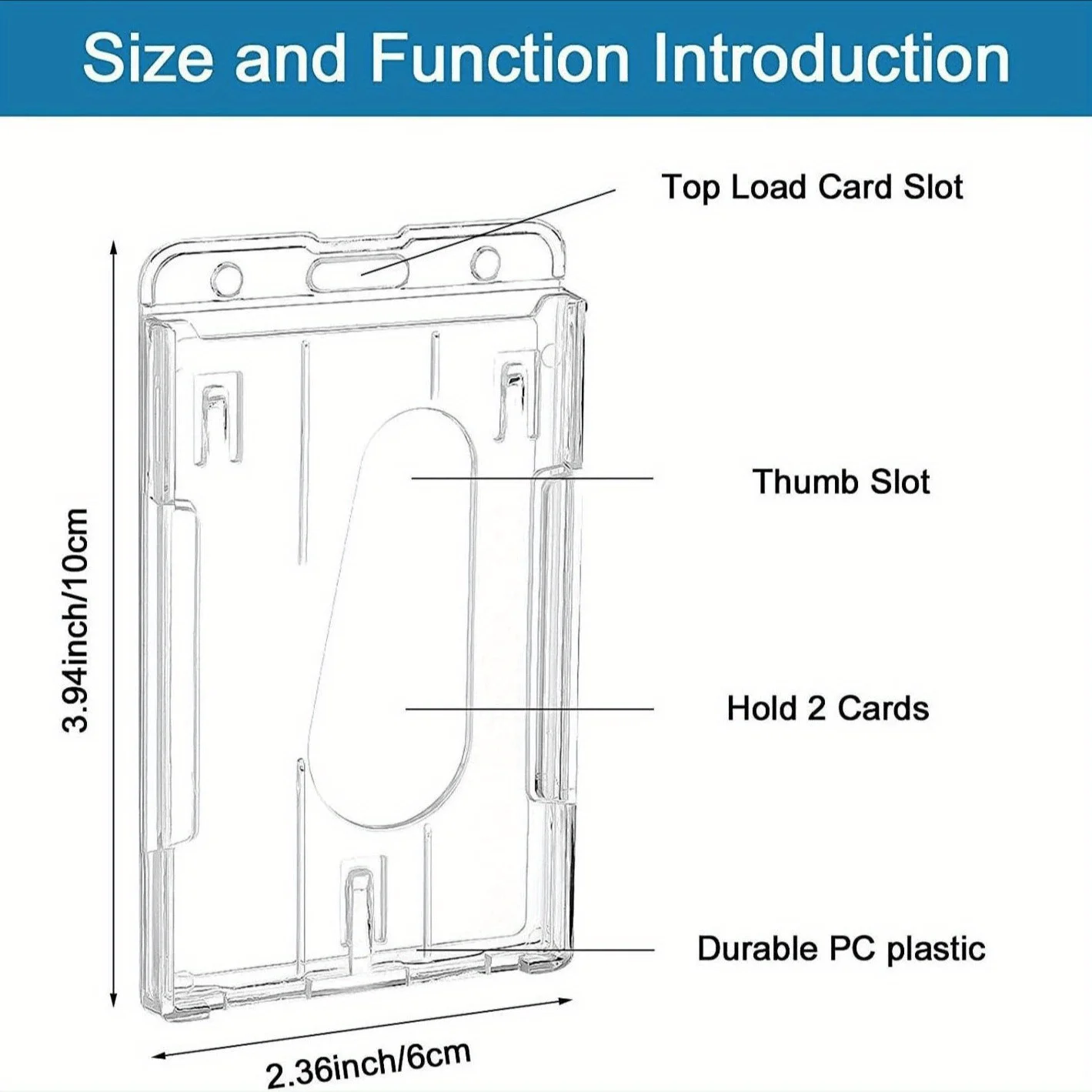 Llavero con carrete de insignia, funda retráctil para permiso de trabajo, funda con ranura para tarjeta Dual, Protector de tarjetero, cubierta de etiqueta de identificación