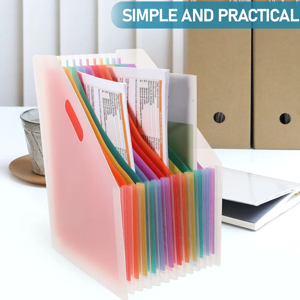 

2Pcs Plastic File Folder Expandable Accordion Design Large Capacity Document Organizer for Bills Receipts Cards Statements Neat