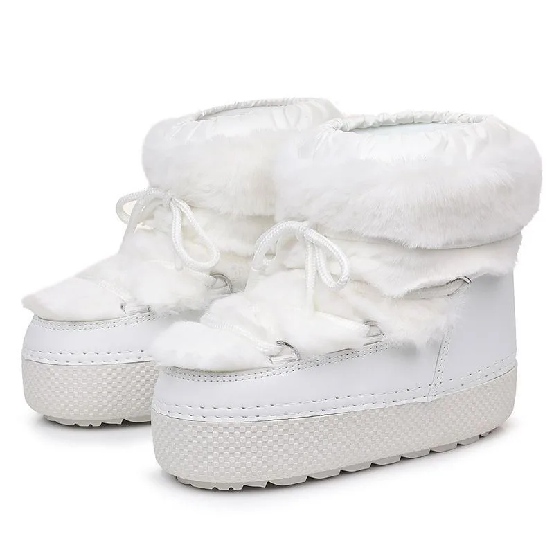 

2026 Winter Women's Snow Boots New Thick Sole Fashion Filled Space Boots Outdoor Waterproof Non-Slip Warm Ski Boots High Quality