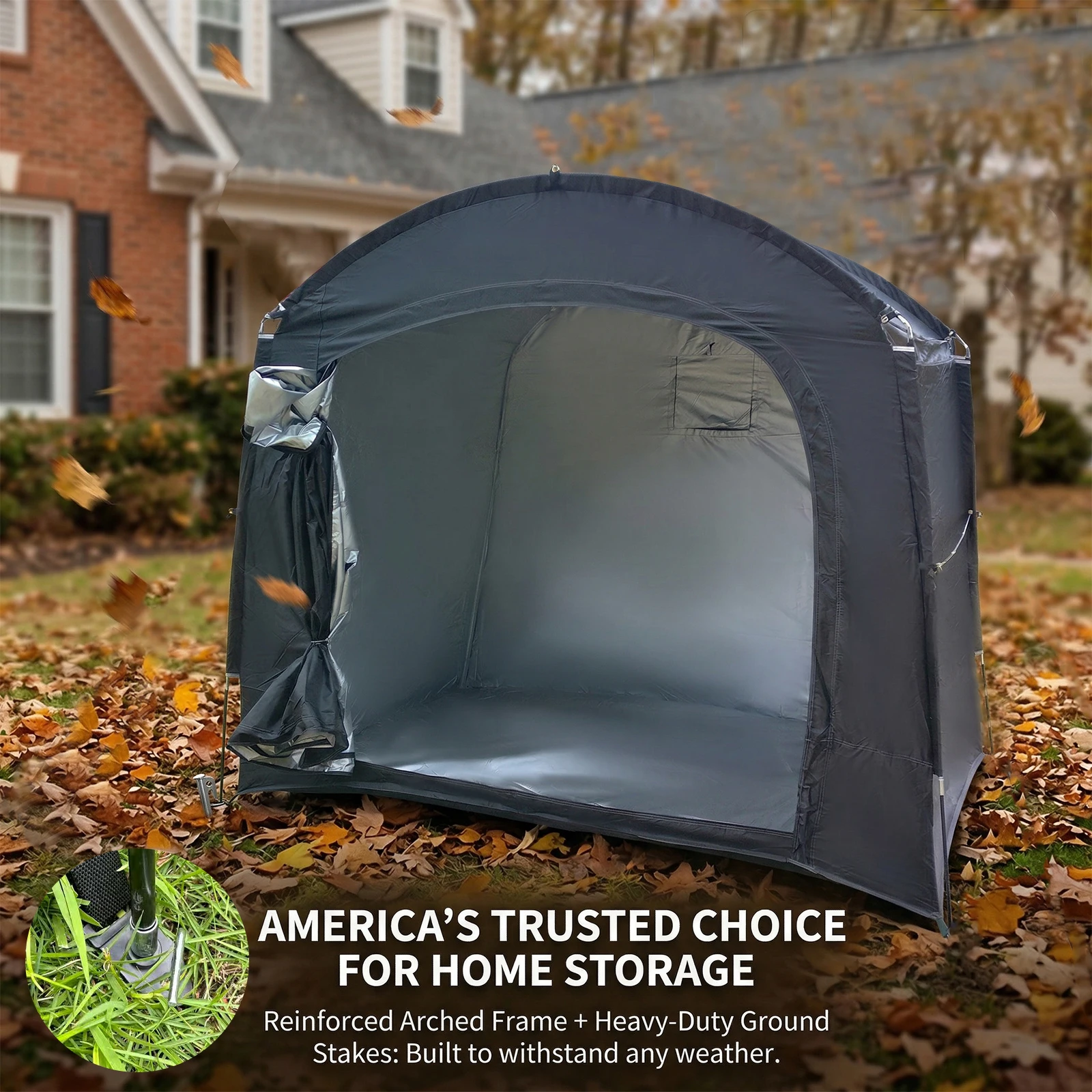 Portable Outdoor Bike Shelter Tent with Thickened Oxford Cloth Personal Protection Canopy for Travel Hiking And Cycling image 5