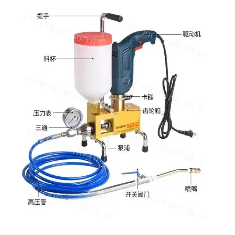 Waterproof Leak Repair High Pressure Grouting Machine Polyurethane Water Stop Injection Filling Cement Epoxy Resin Grouting