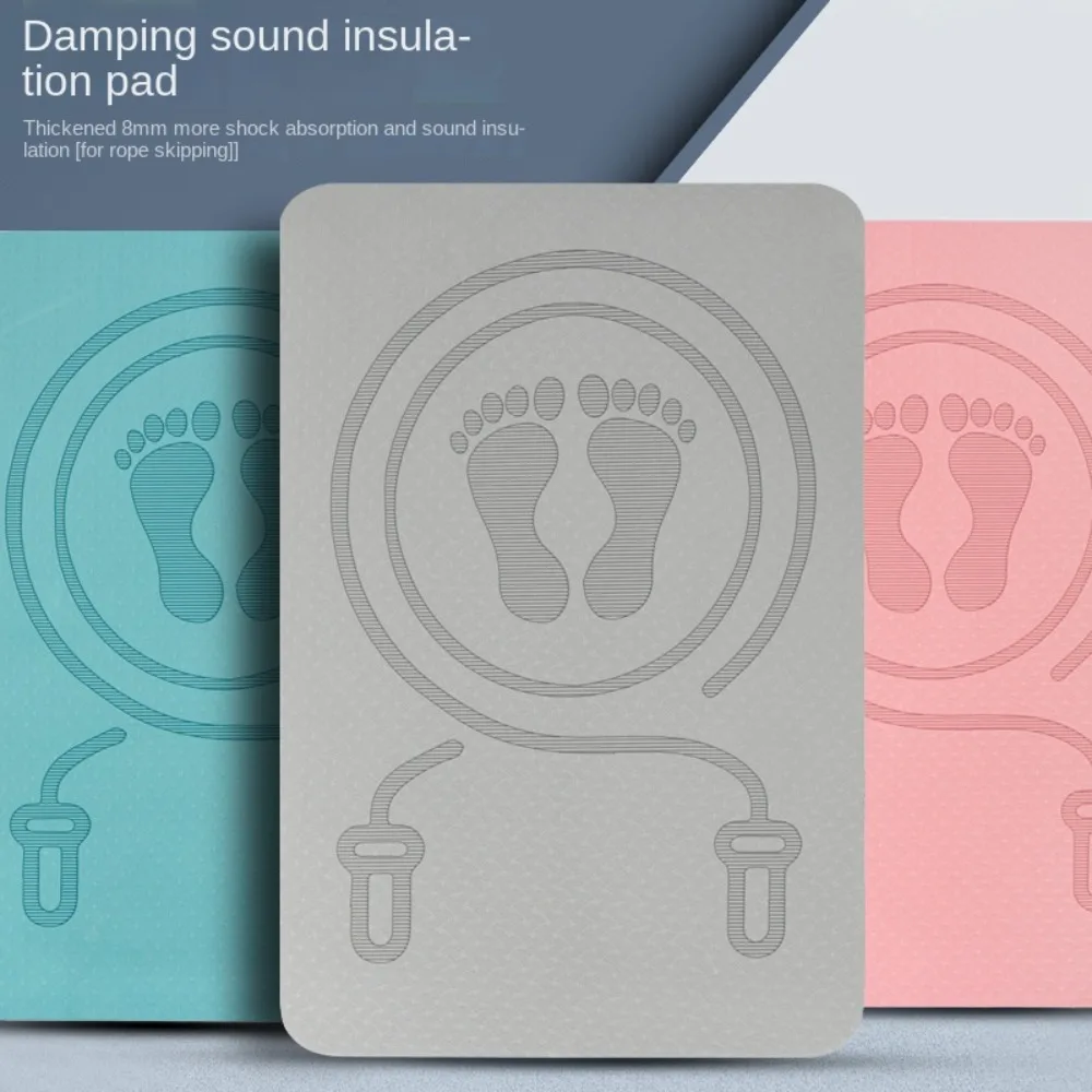 

Floor Mats Anti-noise Jump Rope Mat Cushioning Non Slip Yoga Fitness Mats with Position Line Waterproof Skipping Mat Home