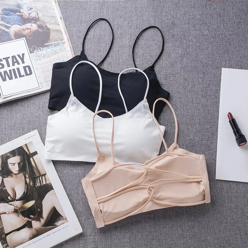 Reggiseno sportivo da Yoga con spalline sottili reggiseno sportivo traspirante e confortevole senza anello in acciaio reggiseno sportivo Sexy per la