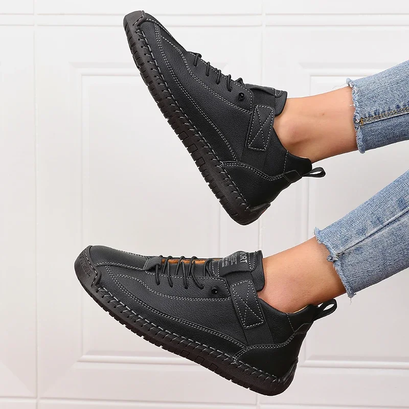 Women's Boots Mid Top for Summer British Style Retro Anti Slip Workwear Shoes  Couple's Loafers Fashionable Luxurious Design view 4