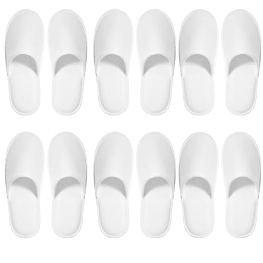 

6Pairs disposable slipper disposable slippers for guests hotel slippers spa slippers Pack for Hotel, Spa, Travel, Shoeless Home