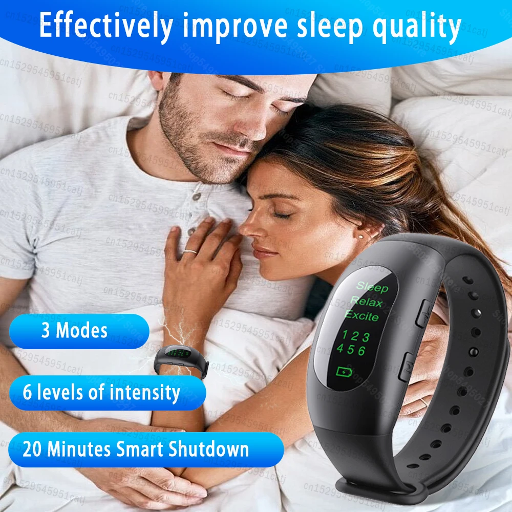 CES Microcurrent Sleep Instrument Bracelet Fast Sleeping Watch Sleep Aid Relax Anti-anxiety Insomnia Hypnosis Help Sleep Tool