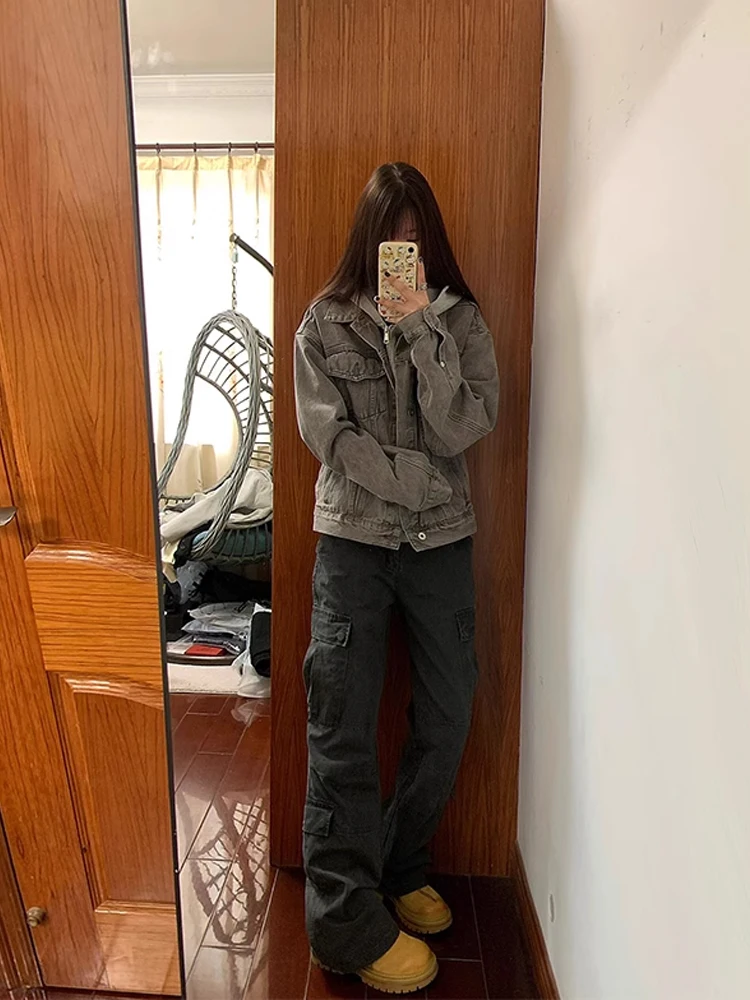 Pantaloni da registrazione American Retro Cleanfit Pantaloni da lavoro da uomo di marca alla moda Slim Straight Vibe svasato Multi ket Abbigliamento da lavoro Summer Faion