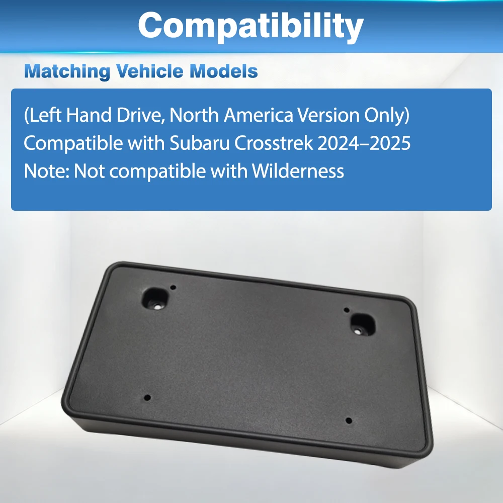 

Front License Plate For Subaru Crosstrek 2024–2025 Car Front Bumper License Plate Frame Mount Bracket Holder Accessories
