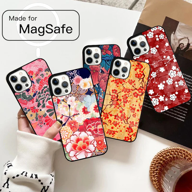 حافظة هاتف مغناطيسية على الطراز الياباني لهاتف آيفون 17 Air 16e 12 13 14 15 Pro Max Magsafe غطاء لاسلكي