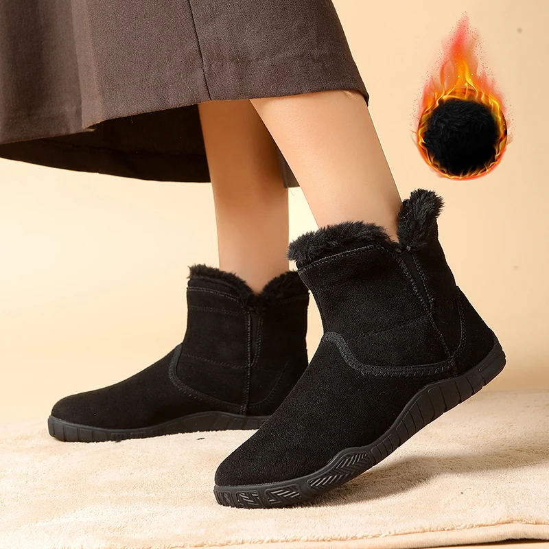 Botas de Nieve de Caña Alta para Exteriores, Novedad de Invierno 2026, Estilo Pareja, Forradas de Lana Cálida, Botas de Senderismo y Montañismo para Exteriores