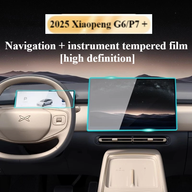 Imagen 6: Película protectora de vidrio templado para Xpeng G6 2023 2024, gps para coche, radio, navegación, pantalla lcd, accesorios antiarañazos