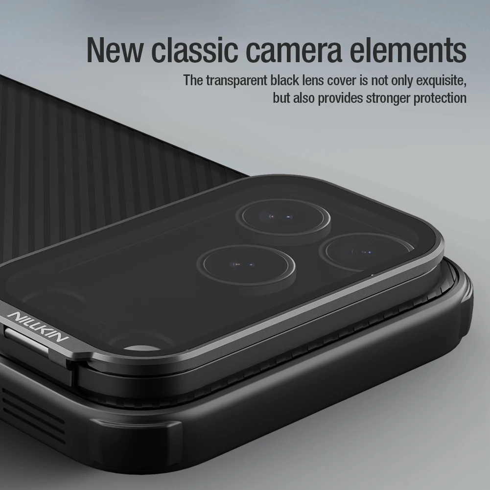 Etui Magsafe NILLKIN CamShield Prop z składaną osłoną obiektywu i podstawką do iPhone'a 18/17 Pro Max/18/17 Pro — zdjęcie produktu 4