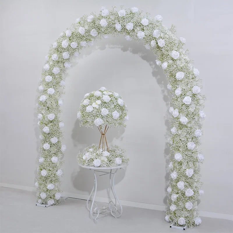 Gypsophila Floral Ball and Garland for Wedding Archway Table Window Decor Long Floral Runner Aisle Decorations