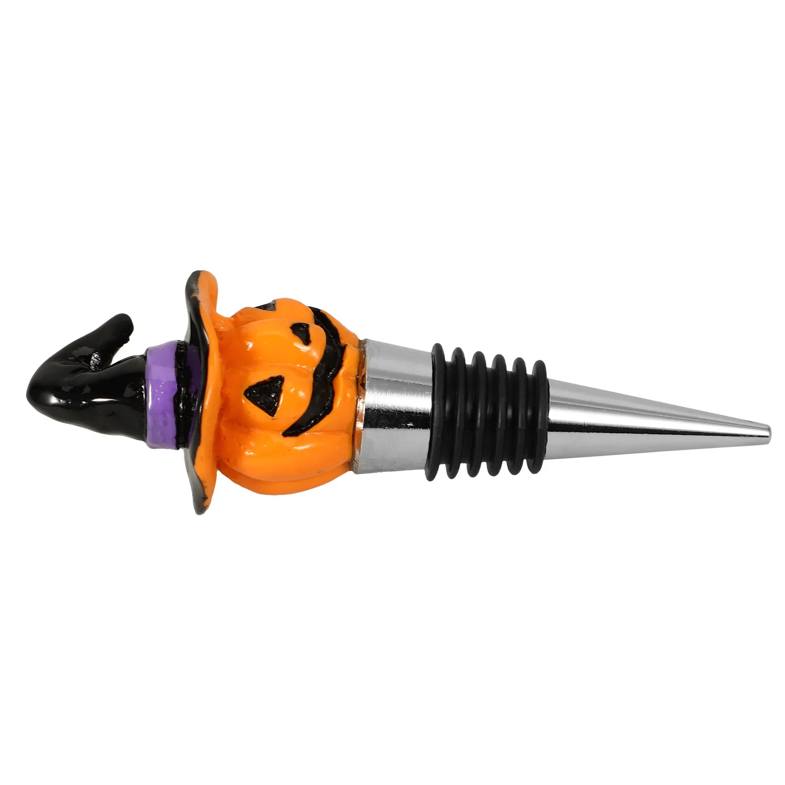 

Pumpkin Witch Hat Stopper Airtight Sealing Plug Decorative Bottle Caps for Beverage Containers Practical Resin Material