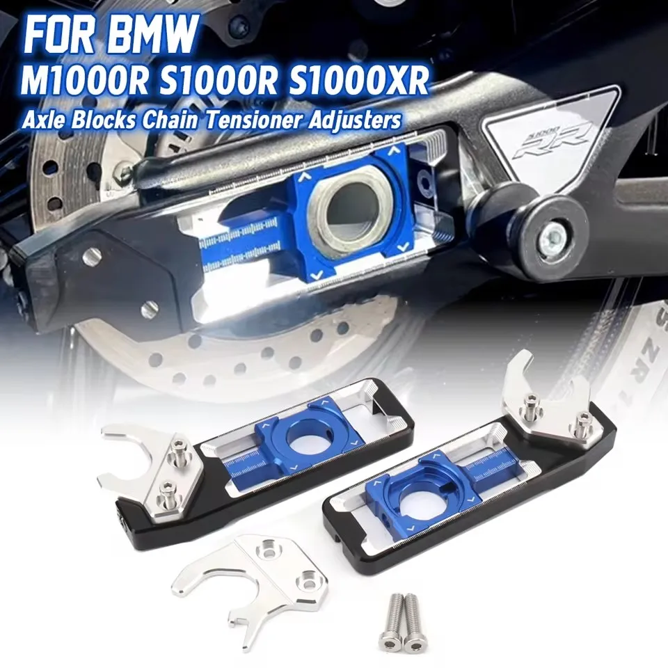 

Motorcycle CNC Rear Wheel Axle Blocks Chain Adjusters Tensioners For BMW M1000R S1000R S1000XR S1000RR S1000 S 1000 RR XR R New