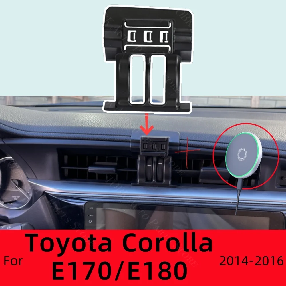 

Magnetic Car Phone Holder For Toyota Corolla E170/E180 2014-2016 Wireless Charging Special Bracket Base MagSafe Cars Accessoires