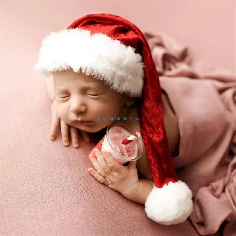 K9FF Trang phục ông già Noel cho bé trai bé gái, Bộ 3 chiếc Áo khoác cho trẻ sơ sinh kèm quần và mũ Giáng sinh phù hợp cho sự lễ