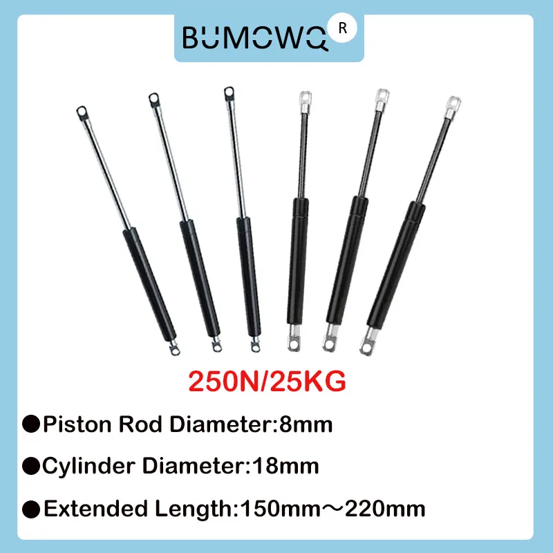 

1PC 150mm-220mm 25kg/250N Car Strut Bars Furniture Strut Bar Gas Shock Absorber Hydraulic Lift Kitchen Cabinet Hinge