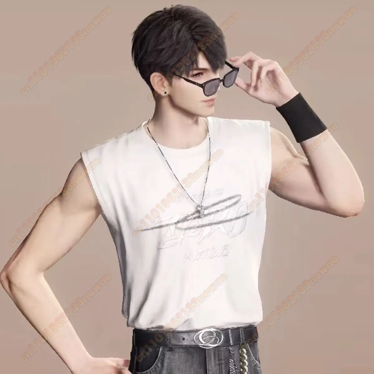 

MINISO 2025 Game Love and Deepspace Caleb Cosplay Adult Men Uniform Costume Vest Casual Sportswear Halloween Outfits