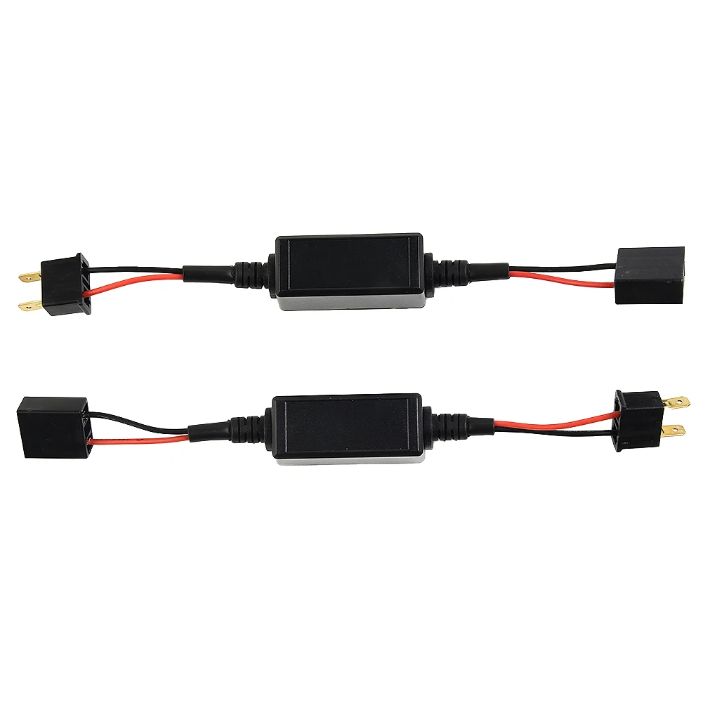A Pair H7 Headlight LED Canbus Decoder 9V-16V Canceller Error Free Resistor Anti Flicker Warning Canceller Decoder Car Lights