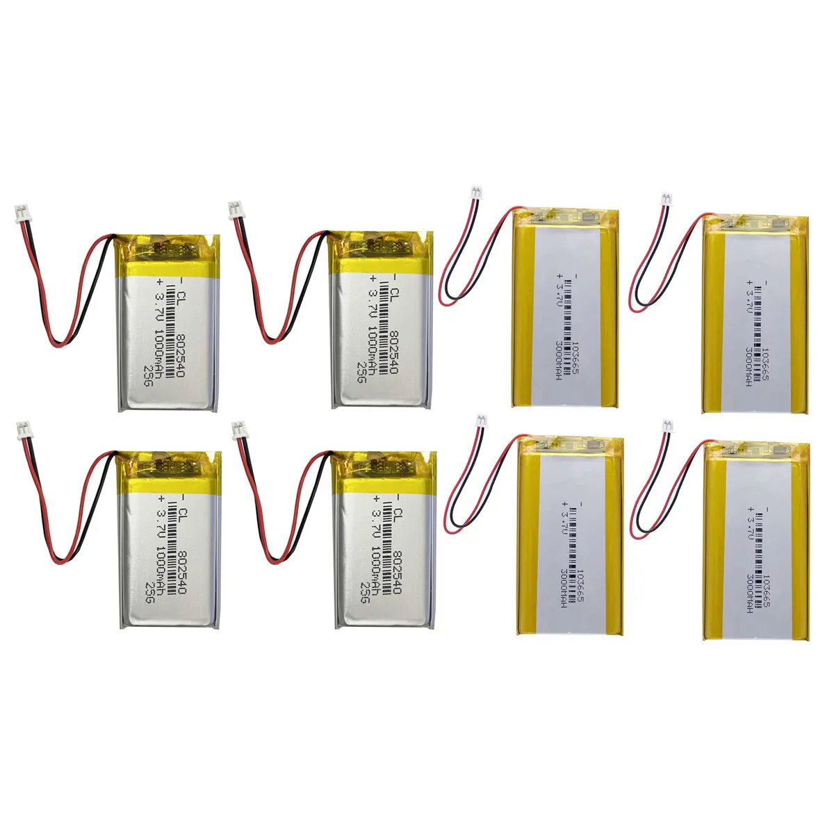 PL802540 PL103665 3.7V بطارية ليثيوم ليبو بطاريات ليثيوم بوليمر ل Heltec T114 V2 LoRa 32 V3 Dev-board LoRa Node 1000/3000Mah #1
