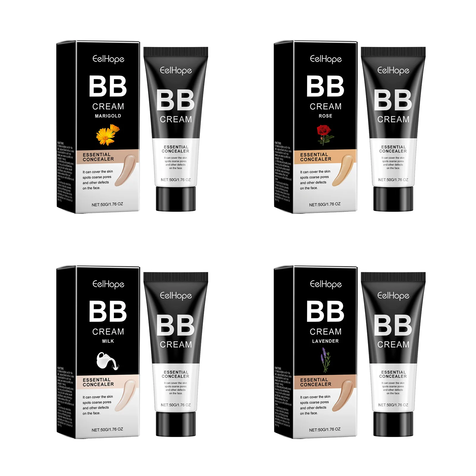 Base Facial BB Cream Base correctora cobertura completa hidratante de larga duración control de aceite cosméticos de maquillaje Facial profesional