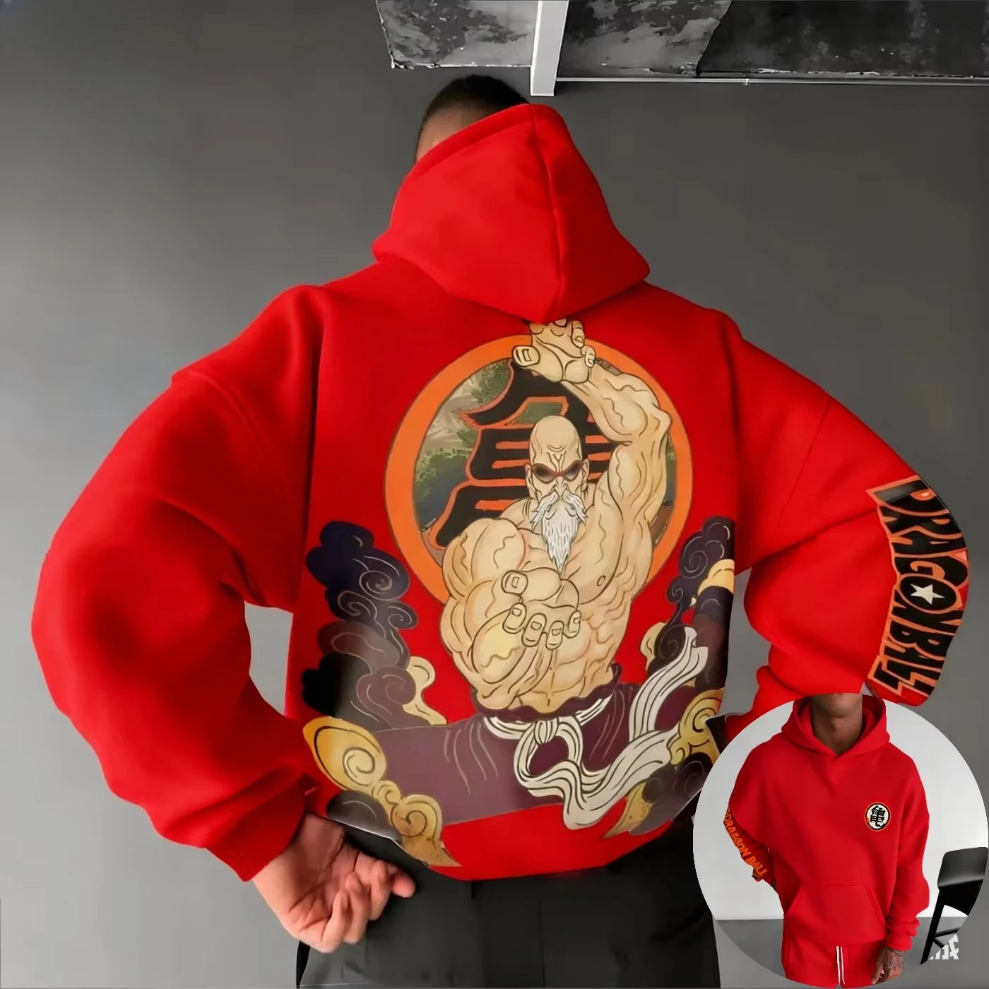 Dragon Ball Anime Autumn/Winter Hoodie 2025 Men's New Master Roshi Printed Street Hip Hop Trendy Casual Trendy Parent Child Top