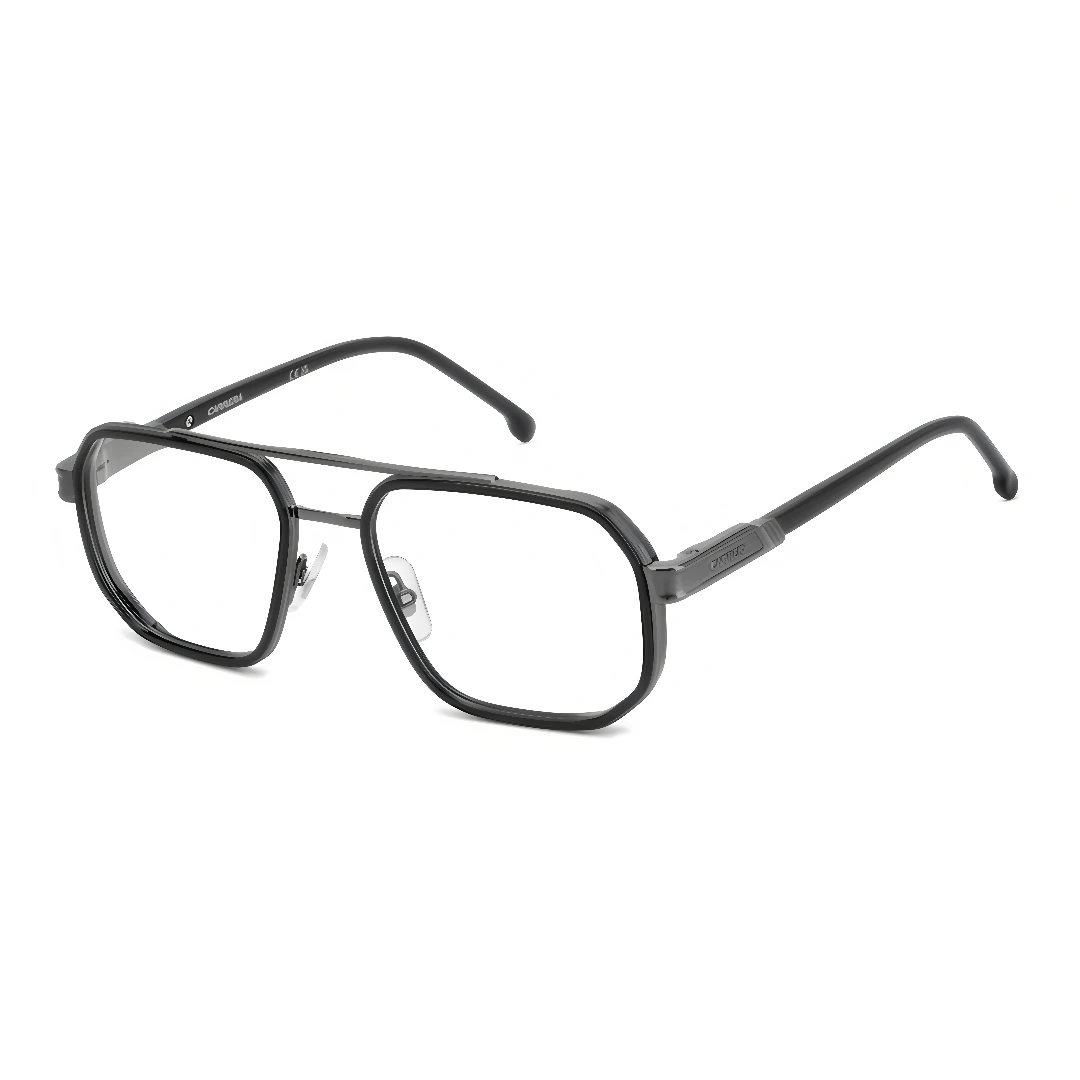 CARRERA 1137 Autentyczne Modne Okulary Damskie z Podwójnym Mostkiem Przezroczyste Anty-Blu-Ray Retro Męskie Pilotki Optyczne