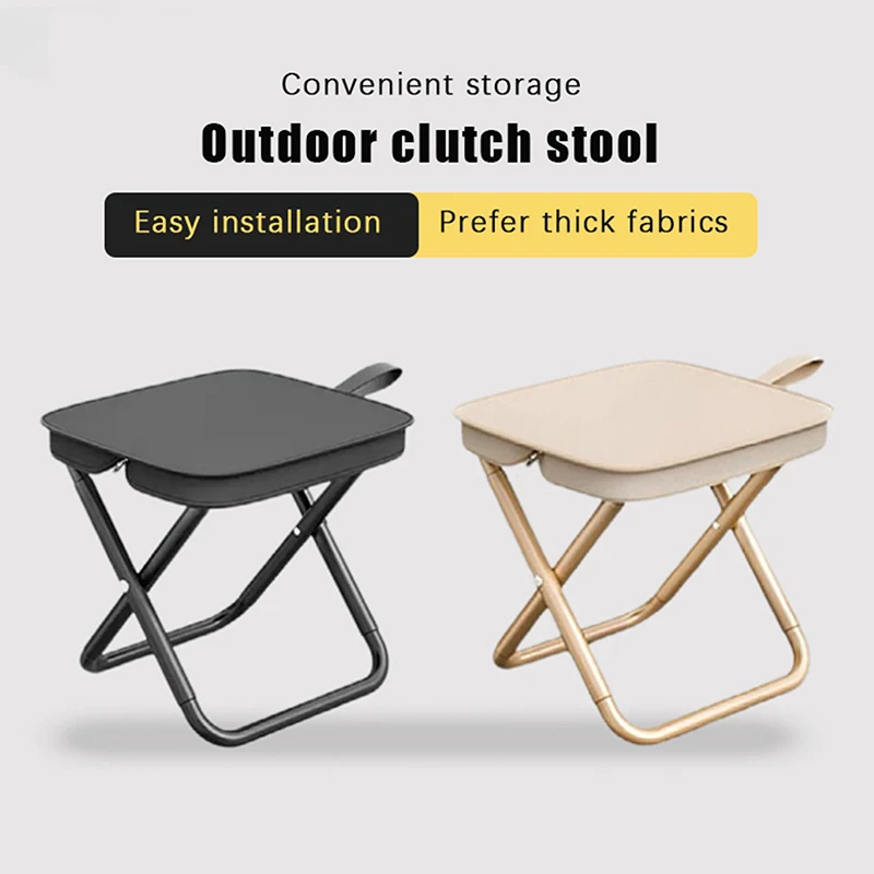 1Pc Portable Multifunctional Outdoor Picnic Camping Folding Chair Ultra Light Fishing Stool Travel Stool Fishing Accessories