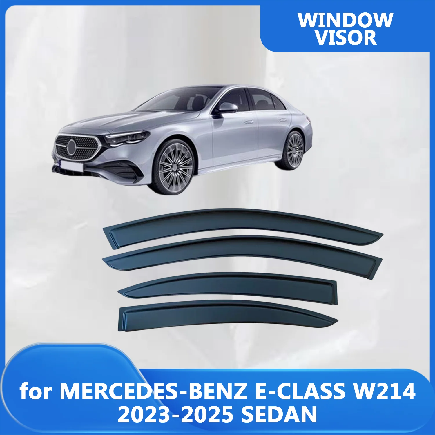 

Оконный козырек для MERCEDESBENZ E-CLASS W214 2023-2025 SEDAN Ветровые дефлекторы Дождевики Дверные вентиляционные шторы Вентиляционный козырек Внешние детали