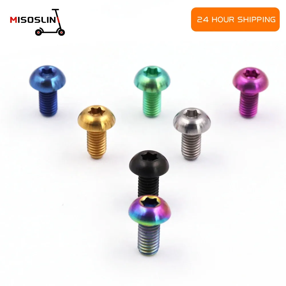 M5*12mm Ti Titanium Alloy Bottle Cage Screw Bicycle Accessories MTB Mountain Road Bike Cycling Water Cage Holder Fixing Screws