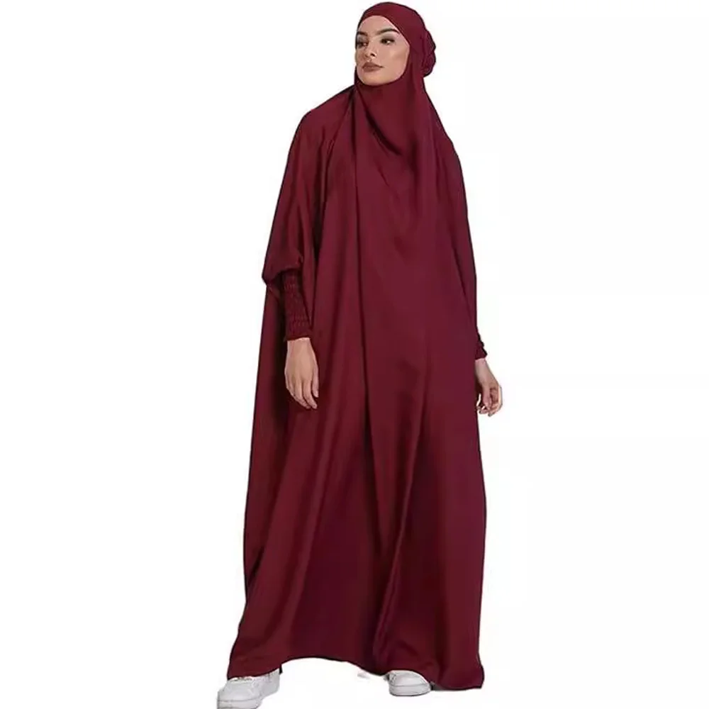 

Muslim Traditional Burqa, Clean Colored Robe, Dress, Headscarf Robe, Women's Robe, Prayer Robe