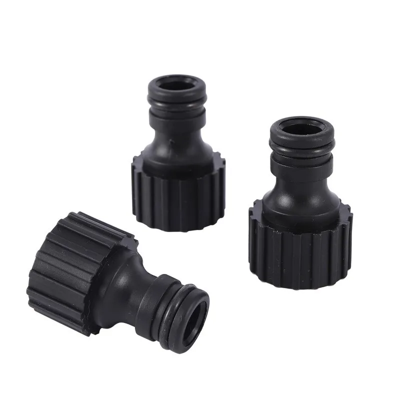 

1PC ABS Black Nipple Filating Female Thread G1/2' 3/4' Fitting Garden Water Quick Filing Faucet Adapter Connects Water Pipe