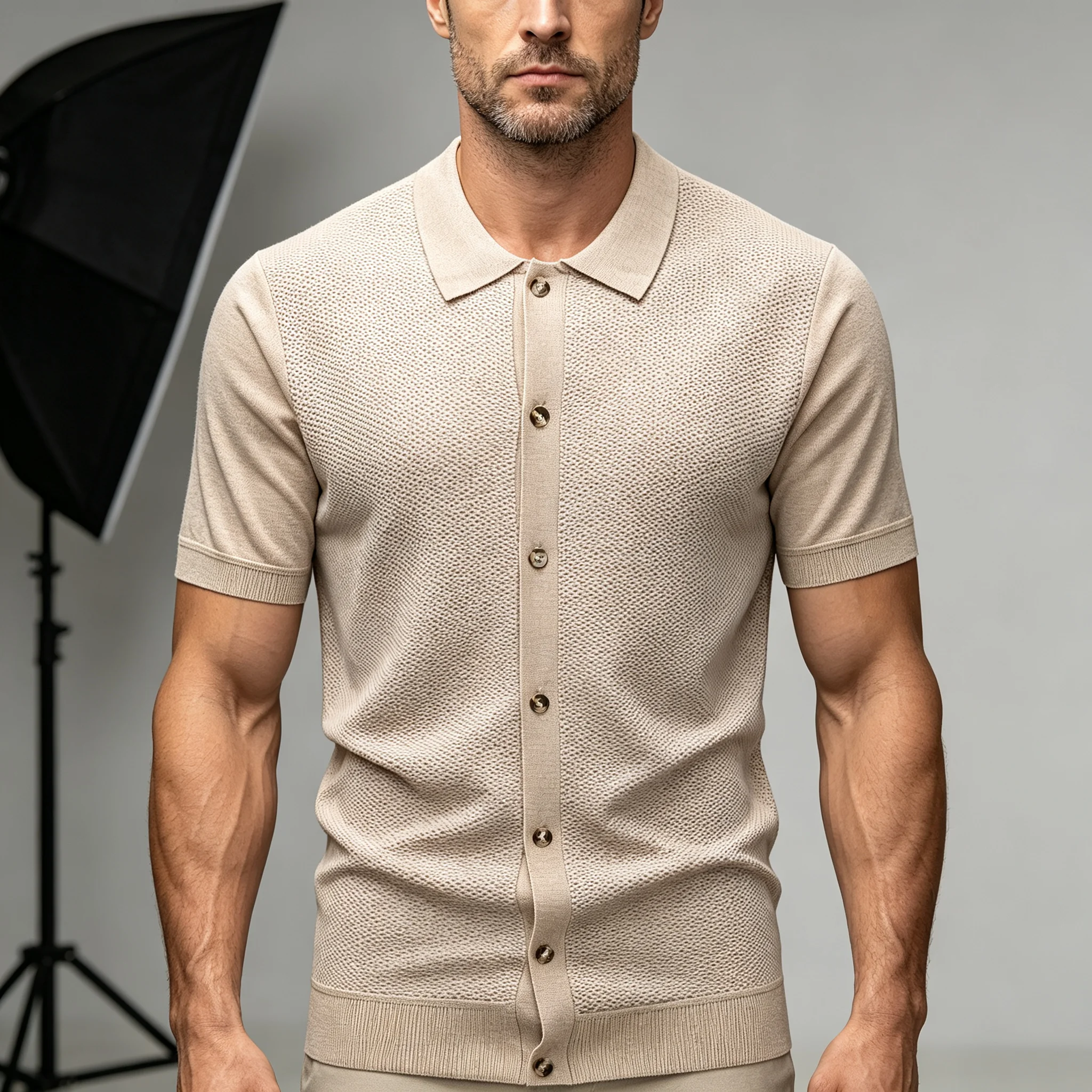 Summer Lapel Pineapple Patterned Short Sleeved Light Luxury, High-end, Versatile, Personalized, Fashionable and Exquisite