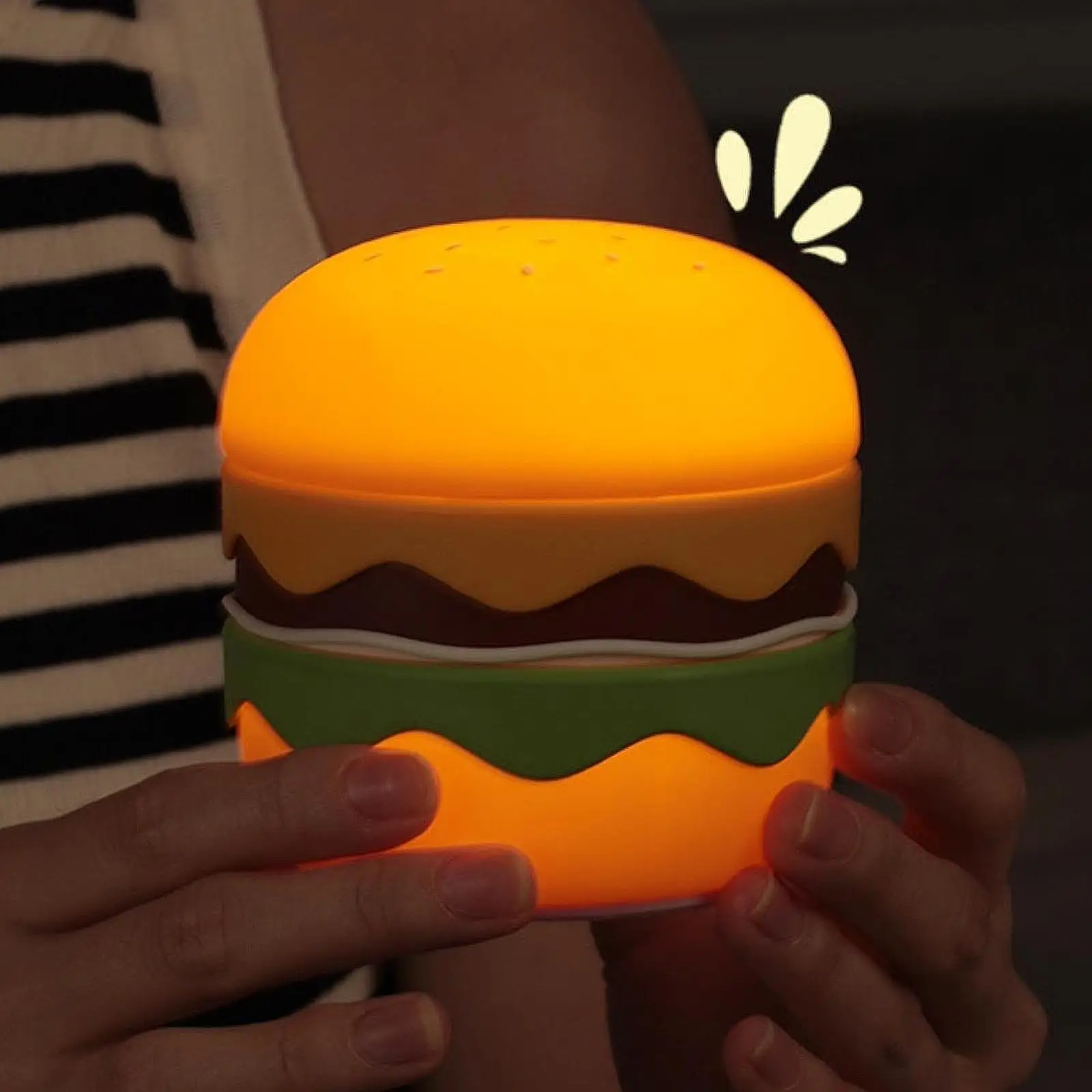 

Hamburger Silicone Light Home Decor NightStand Light for Bathroom Home Teens