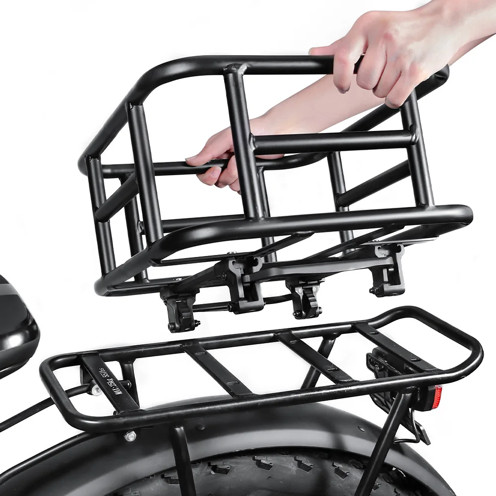 Hinten Fahrrad Korb Fahrrad Gepäckträger Tasche Quick ReleaseFron E-Bike Korb Fahrrad Körbe Hinten Rack für OutdoorTravel Shopping – Detail 13