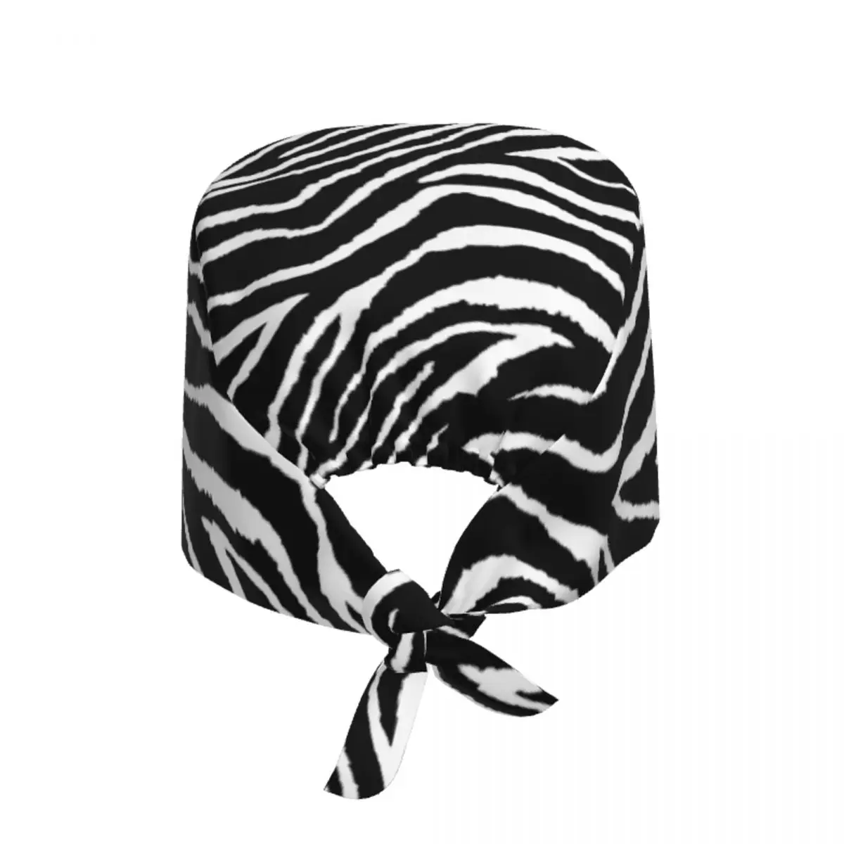 Custom Zebra Black White Animal Scrubs Cap Surgical Hats Abstract Line Art Operating Room Cap Operator Hats Lab Works Hat