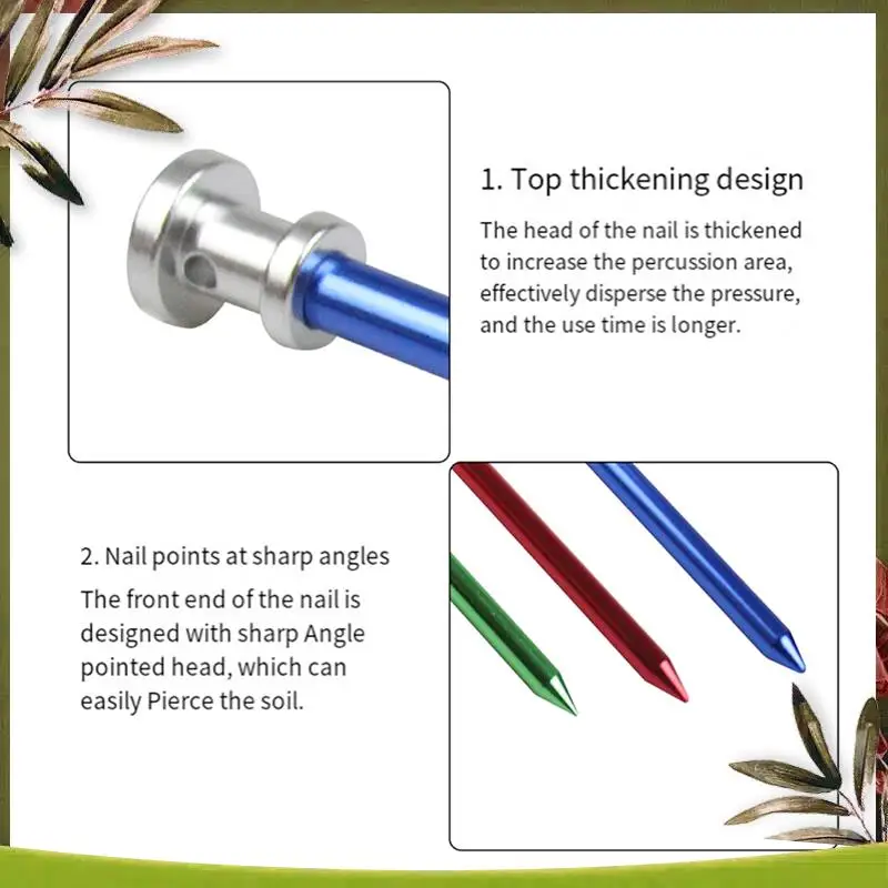 

Reliable-12PCS 23Cm Outdoor Tent Pegs Ground Nails With Storage Bag Windproof Nails Camping Accessories Tent Fastening