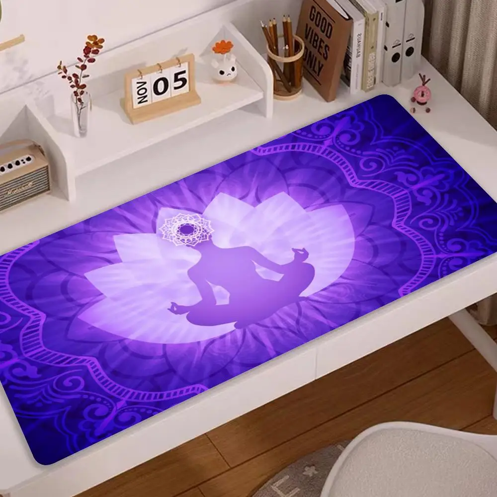 

Mandala Chakra Yoga Mouse Pad xxxl Gamer Mousepad Large Mouse Mat Natural Rubber dust-proof Desk Rug PC Desk Mats Design