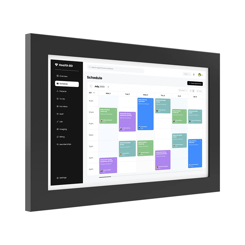 15.6 Inch 21inch 24 Inch 32inch Digital Calendar Smart Touchscreen Interactive Display Wall Mount Android 13 Rockchip New RJ45