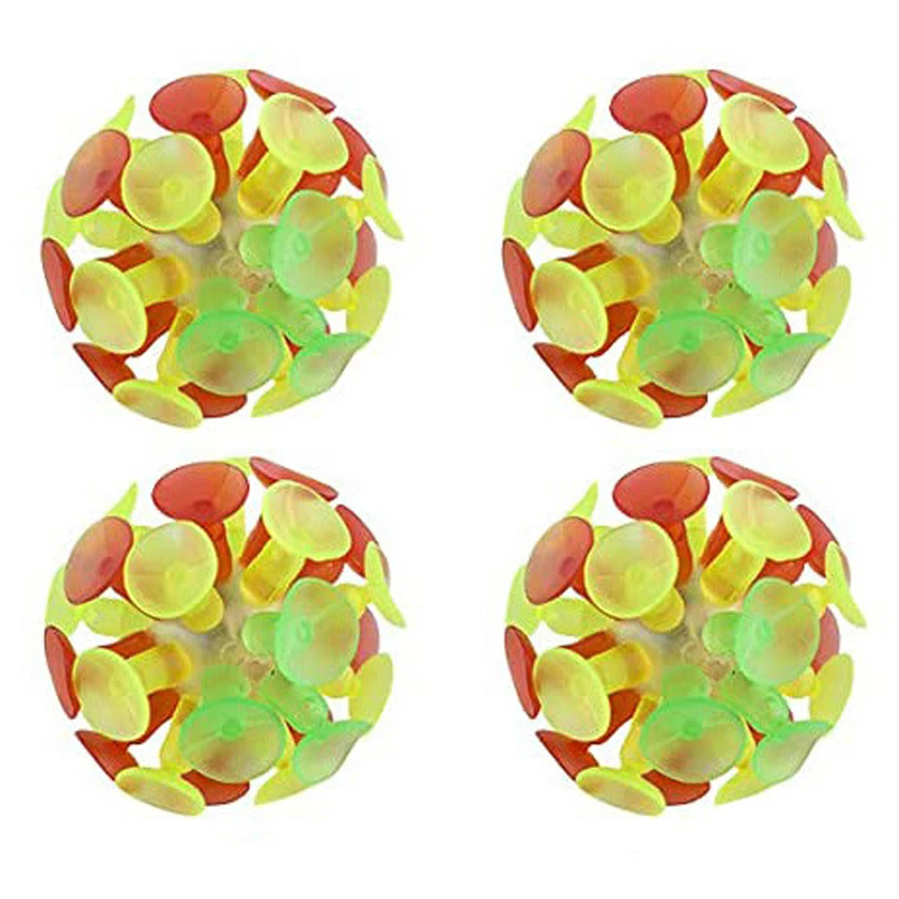 Juguete antiestrés multicolor, juguete de fiesta para niños, bola con ventosa, juguete de succión, bola con ventosa